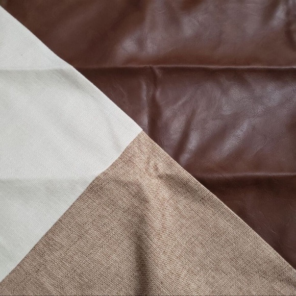 Brown Geometric Textured Throw Pillow Cover - Picture 7 of 8